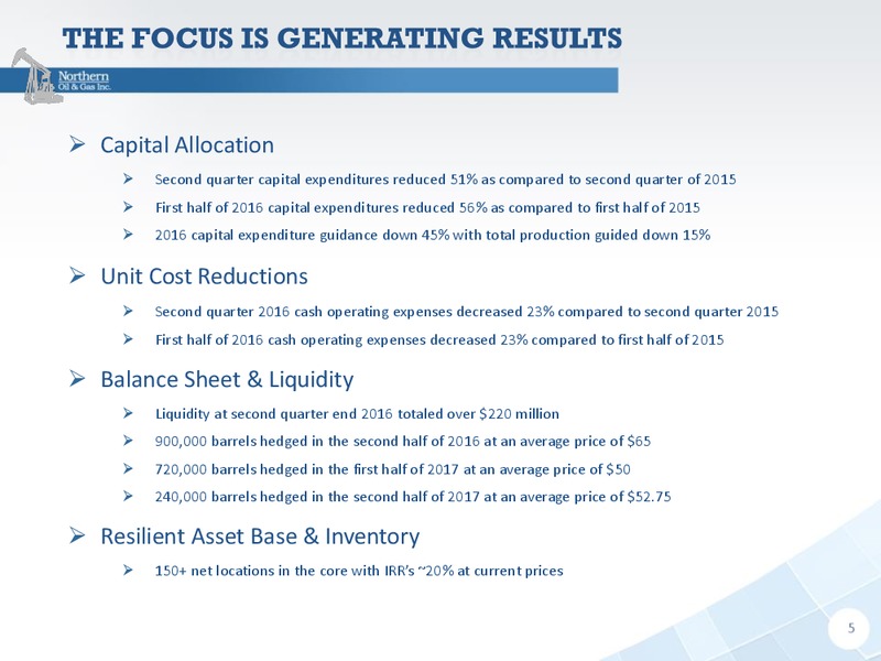 InvestMNt Conference 2016 – Northern Oil and Gas, Inc. – slide 4