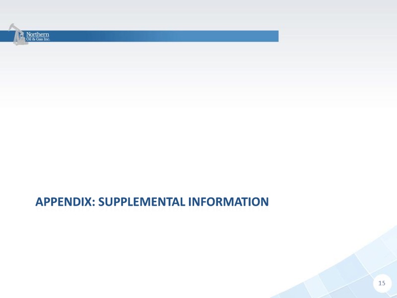 Q3 2016 Results – Northern Oil and Gas, Inc. – slide 14