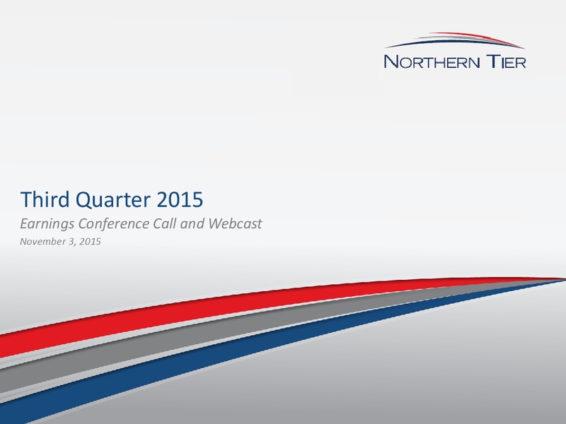 3Q 2015 Earnings Conference Call and Webcast – Northern Tier Energy Lp – slide 1