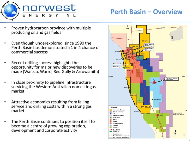 SEAPEX Singapore   2016 – Norwest Energy – slide 4