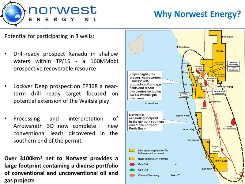 SEAPEX Singapore   2016 – Norwest Energy – slide 5