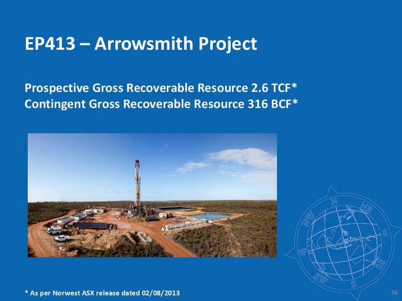 SEAPEX Singapore   2016 – Norwest Energy – slide 25