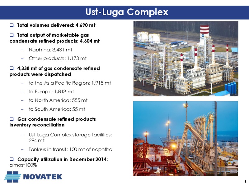 Q4 2014 EARNINGS CALL – Novatek – slide 8
