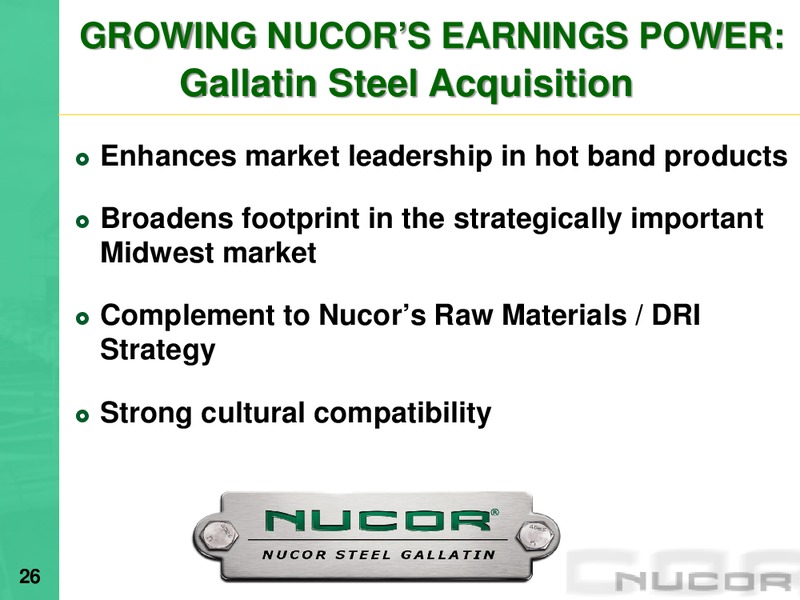 2015 Industrials Conference – Nucor Corporation – slide 25