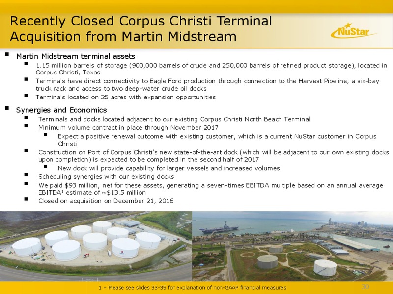 2017 UBS Global Oil and Gas Conference – Nustar Energy L.P. – slide 29