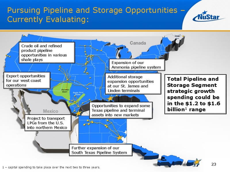 UBS MLP One on One Conference – Nustar Energy L.P. – slide 22