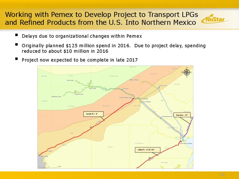 June 2016 MLPA Conference Presentation – Nustar Energy L.P. – slide 15