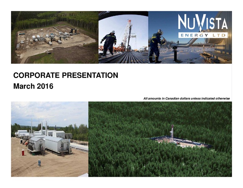 March 2016 Corporate Presentation – Nuvista Energy Ltd. – slide 1
