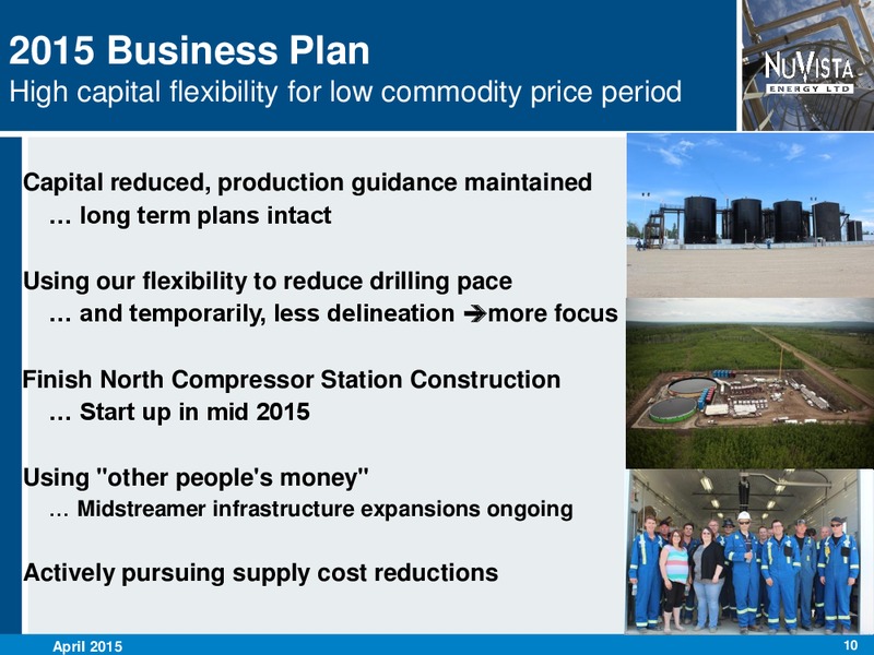 APRIL 2015 INVESTOR PRESENTATION – Nuvista Energy Ltd. – slide 9