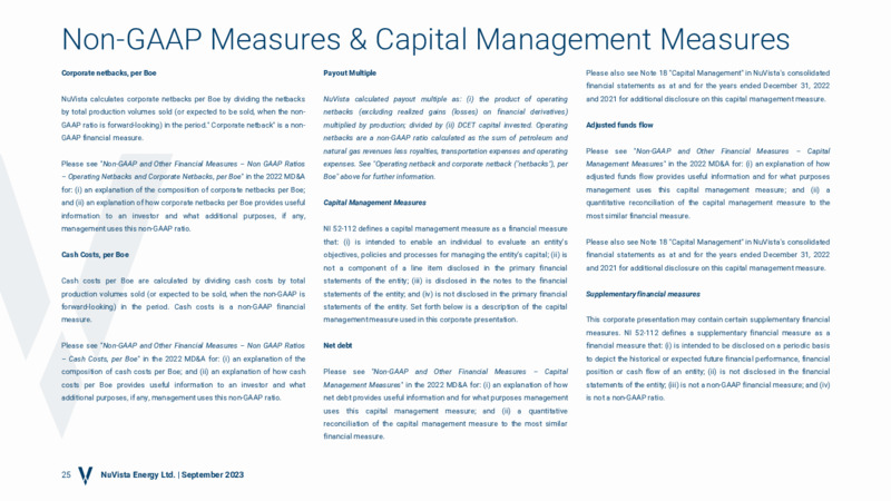 September 2023 Investor Presentation – Nuvista Energy Ltd. – slide 22