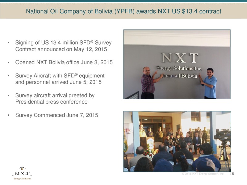 JUNE 2015 INVESTOR PRESENTATION – Nxt Energy Solutions, Inc. – slide 15