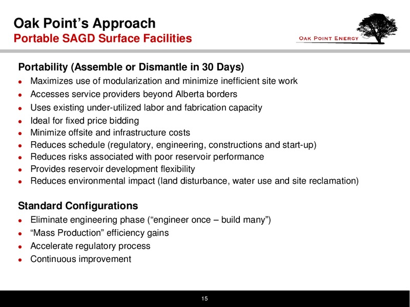 CALIFORNIA WATER MANAGEMENT 2014 CONGRESS – Oak Point Energy Ltd – slide 16