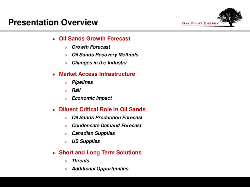 COMPANY PRESENTATION – Oak Point Energy Ltd – slide 2