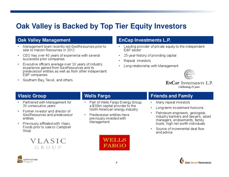 STRATEGIC COMBINATION – Oak Valley Resources Llc – slide 7