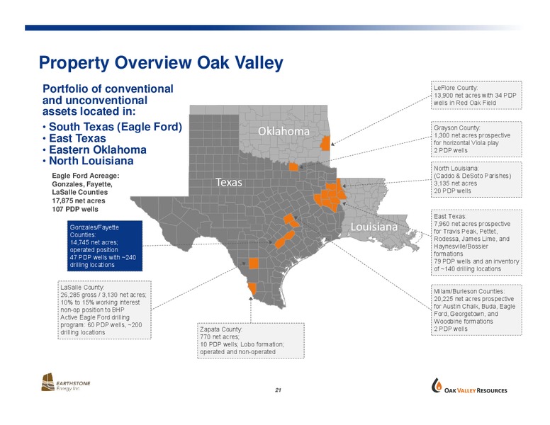 STRATEGIC COMBINATION – Oak Valley Resources Llc – slide 20