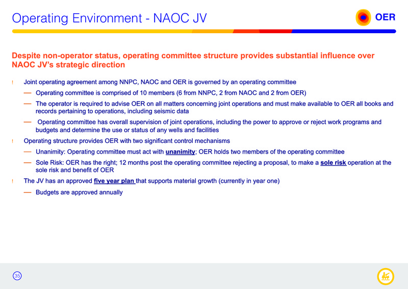 Corporate Presentation – Oando Energy Resources  Inc. – slide 33