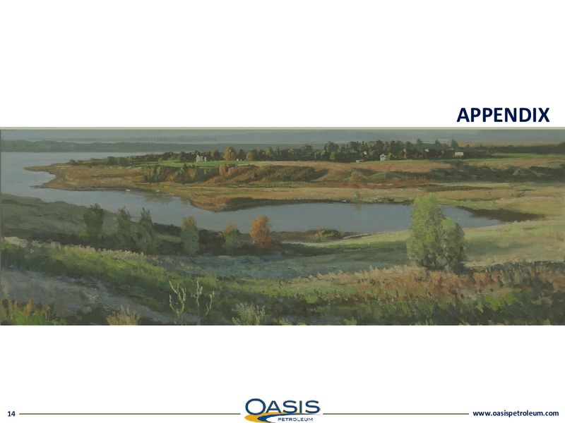 INVESTOR PRESENTATION – Oasis Petroleum Inc. – slide 13