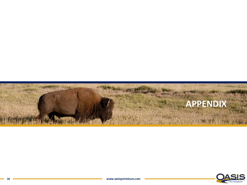 September 2013 Investor Presentation – Oasis Petroleum Inc. – slide 15
