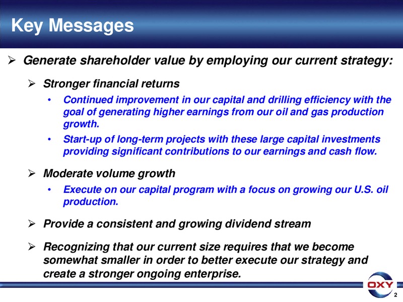 HOWARD WEIL ANNUAL ENERGY CONFERENCE – Occidental Petroleum Corp – slide 2