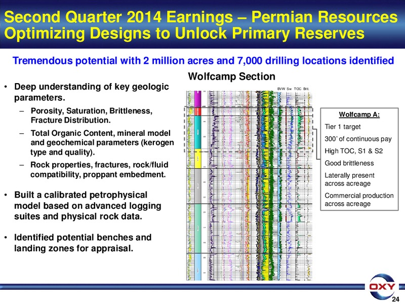 2Q 2014 EARNINGS CONFERENCE – Occidental Petroleum Corp – slide 24