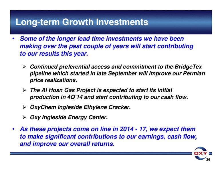 BAML 2014 Global Energy Conference – Occidental Petroleum Corp – slide 26
