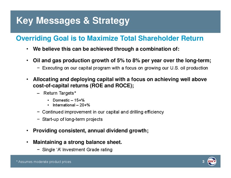 Credit Suisse Energy Summit – Occidental Petroleum Corp – slide 2