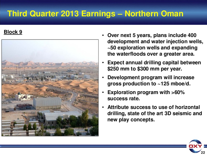 3Q 2013 Earnings Conference – Occidental Petroleum Corp – slide 22