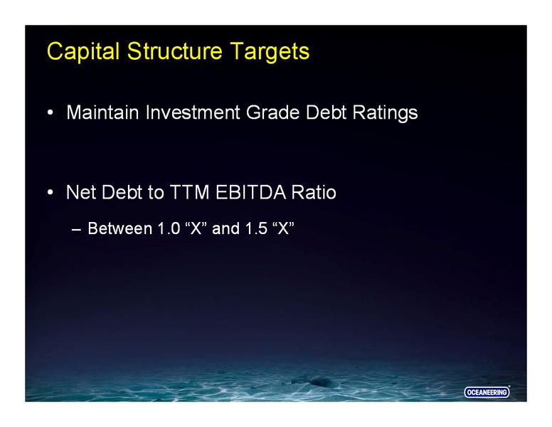 GOLDMAN SACHS GLOBAL ENERGY CONFERENCE – Oceaneering International – slide 18