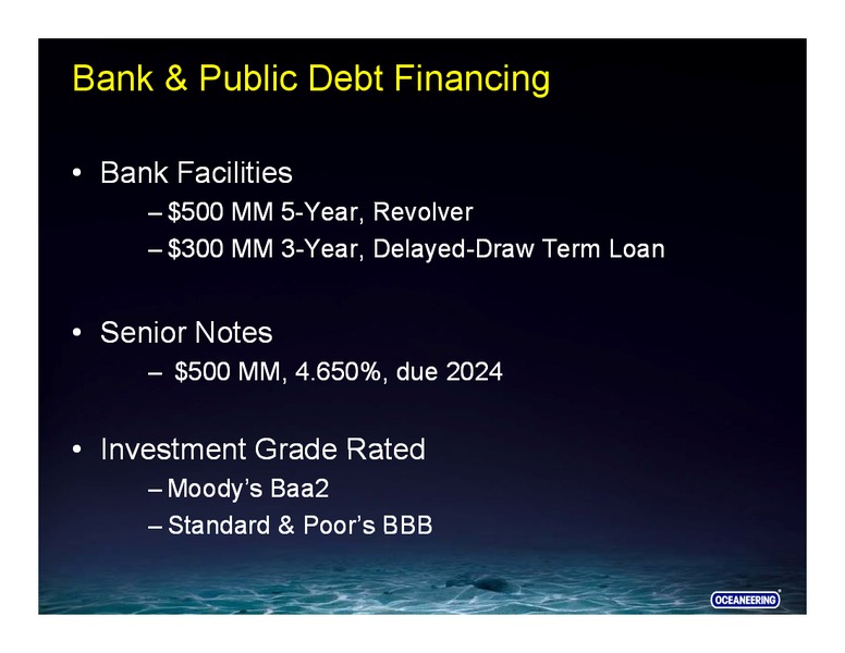 Investor Presentation – Oceaneering International – slide 15