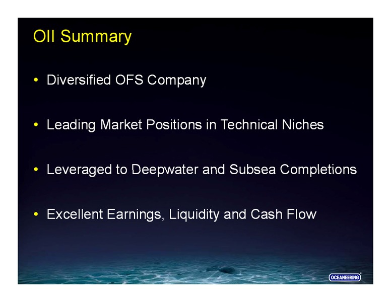 JANUARY 2015 INVESTOR PRESENTATION – Oceaneering International – slide 19