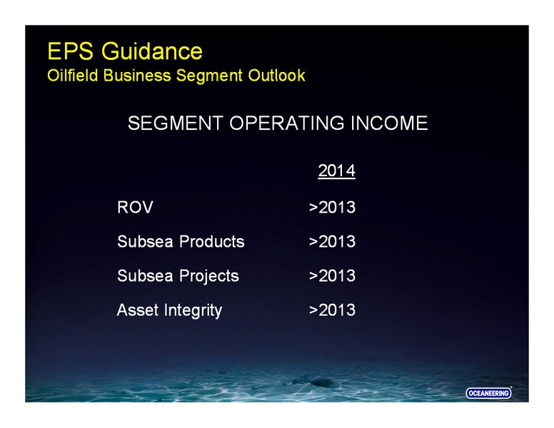 RBC Capital Markets Conference – Oceaneering International – slide 8
