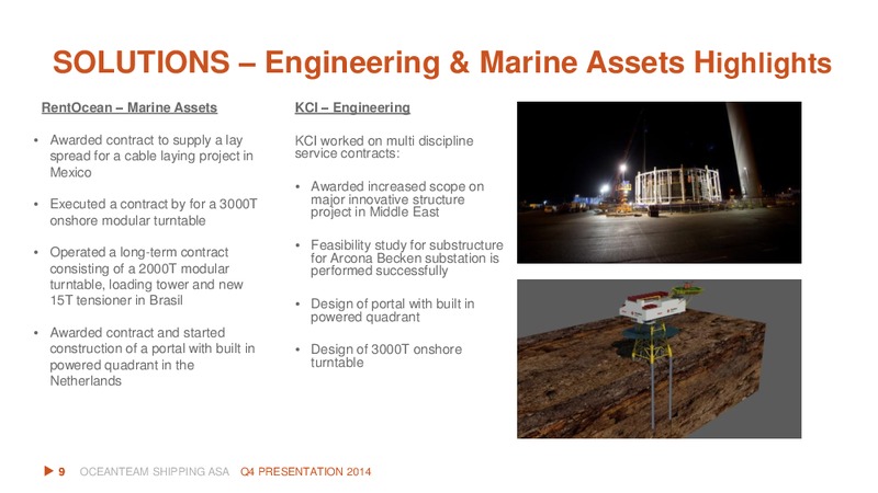 Q4 2014 EARNINGS CALL – Oceanteam Shipping Asa – slide 8