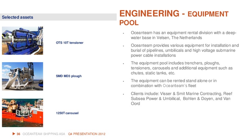 Q4 2012 EARNINGS CALL – Oceanteam Shipping Asa – slide 36