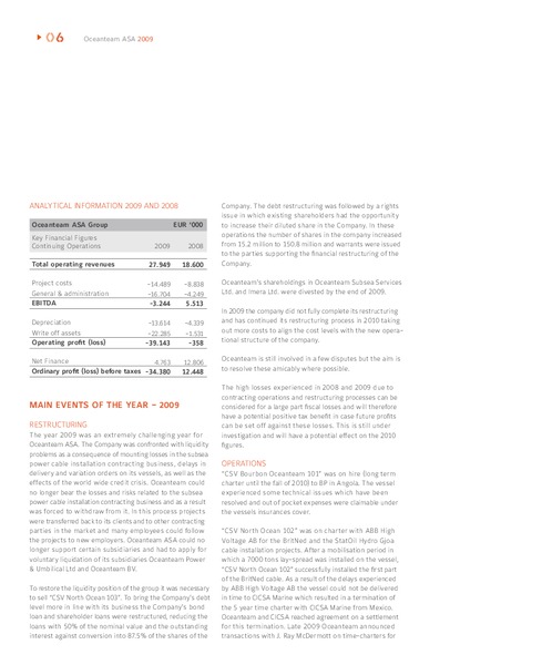 2009 ANNUAL REPORT – Oceanteam Shipping Asa – slide 6