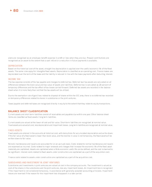 2009 ANNUAL REPORT – Oceanteam Shipping Asa – slide 68