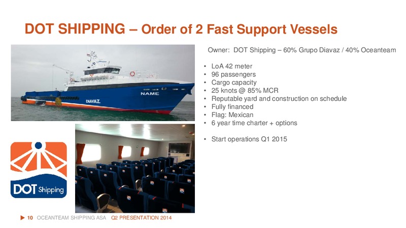 Q2 2014 RESULT – Oceanteam Shipping Asa – slide 9
