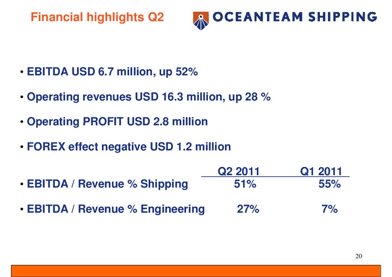 PARETO SECURITIES OIL AND OFFSHORE CONFERENCE – Oceanteam Shipping Asa – slide 20