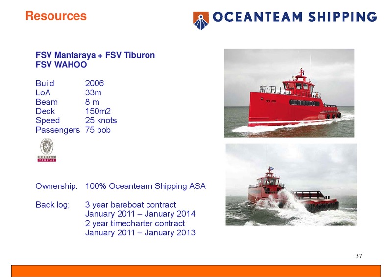PARETO SECURITIES OIL AND OFFSHORE CONFERENCE – Oceanteam Shipping Asa – slide 37