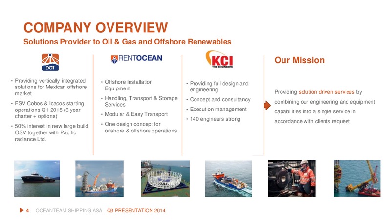 Q3 2014 RESULT – Oceanteam Shipping Asa – slide 3