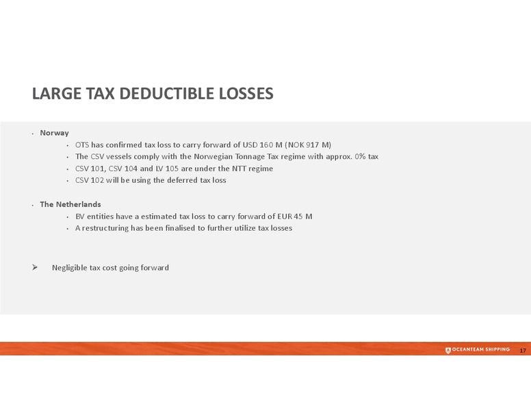 Q3 2012 RESULT – Oceanteam Shipping Asa – slide 17