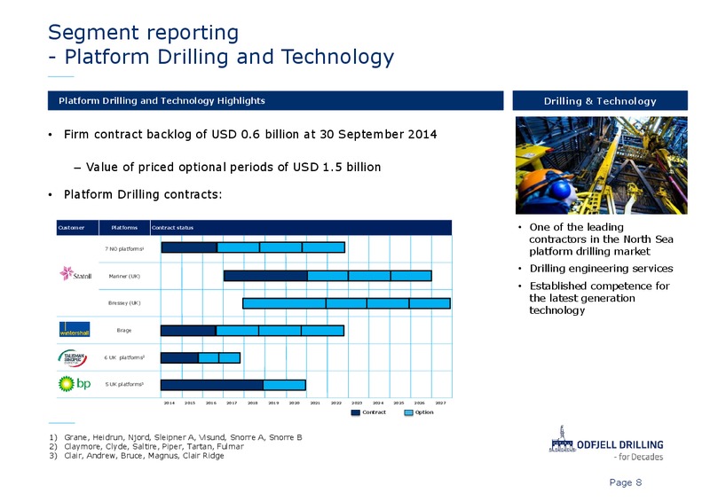 Q3 2014 Presentation – Odfjell Drilling – slide 8