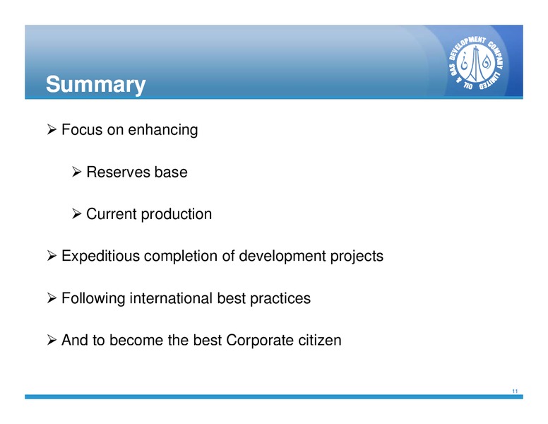 Presentation on OGDCL Full Year Results FY2014 – Ogdcl – slide 10