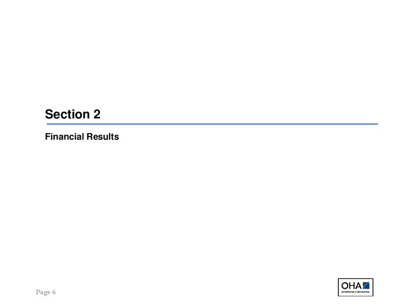 OHA INVESTMENT CORPORATION Q4 2014 EARNINGS RESULTS – Oha Investment Corporation – slide 6