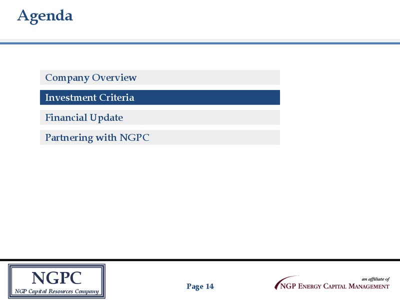 INVESTOR PRESENTATION – Oha Investment Corporation – slide 13