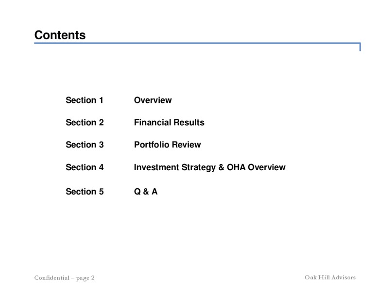 THIRD QUARTER 2014 EARNING RESULTS – Oha Investment Corporation – slide 2