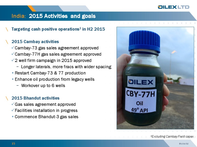Investor Presentation – Oilex Ltd. – slide 14