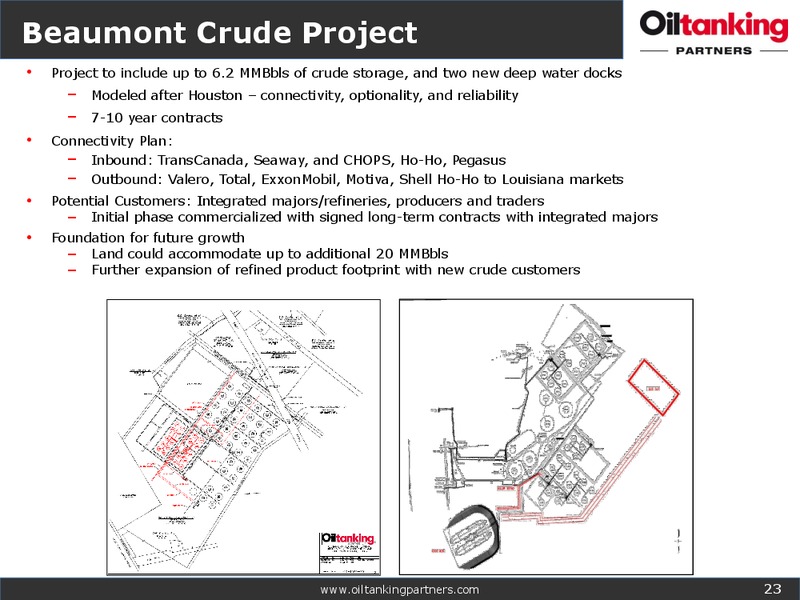 Citi MLP and Midstream Infrastructure Conference – Oiltanking Partners Lp – slide 22