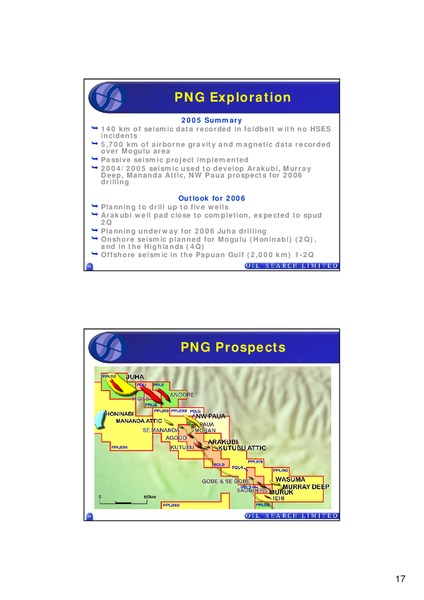 2005 FULL YEAR RESULTS – Oil Search Limited – slide 17