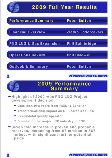 2009 FULL YEAR RESULTS – Oil Search Limited – slide 2