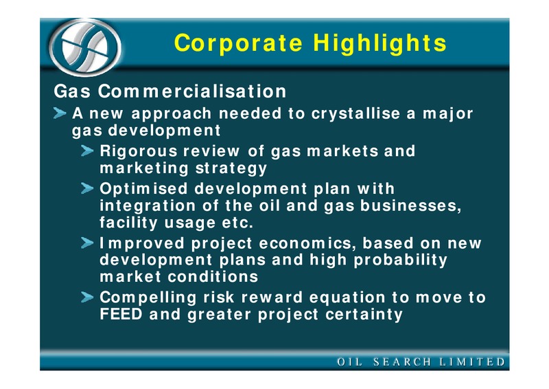 2003 FULL YEAR RESULTS – Oil Search Limited – slide 8
